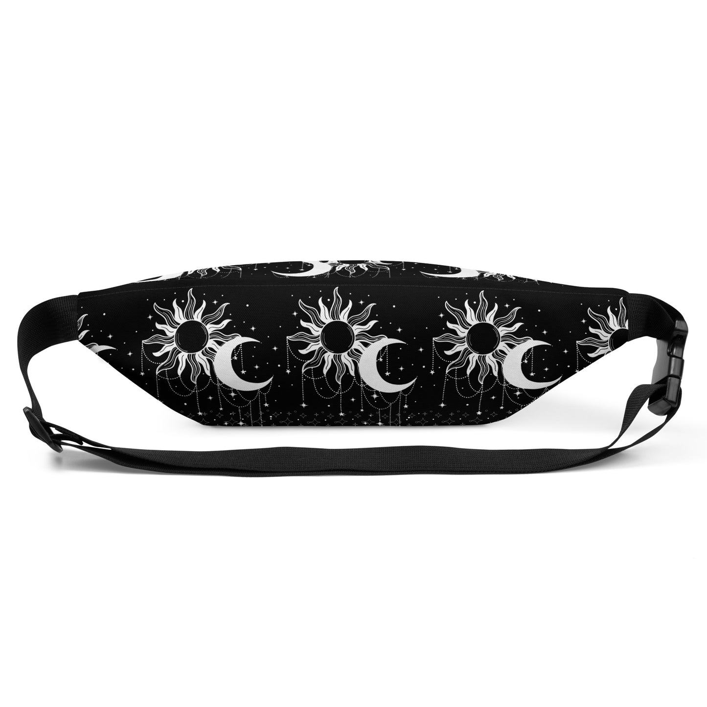 White Black Sun Moon Fanny Pack