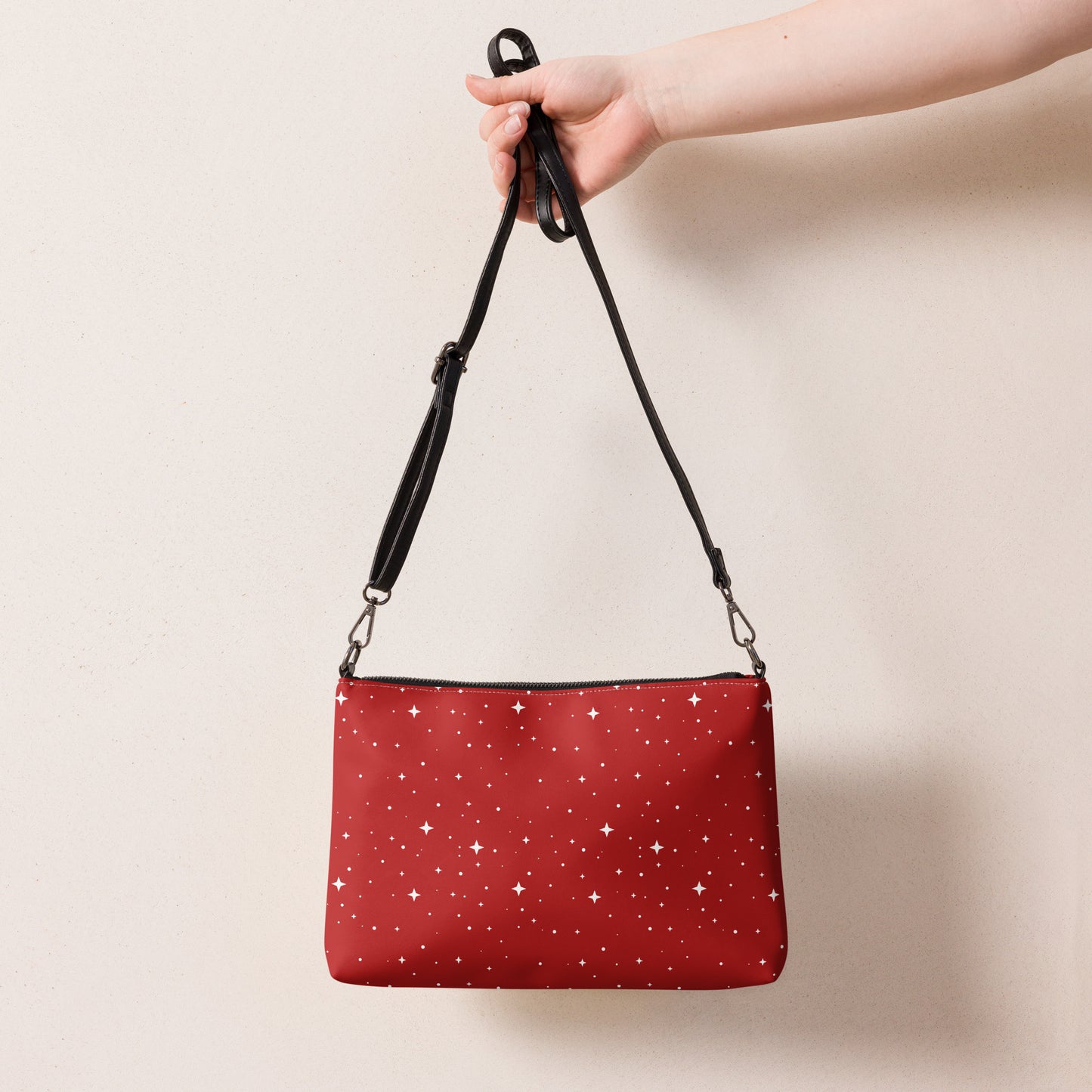 White Star Zodiac Fire Red Crossbody Bag