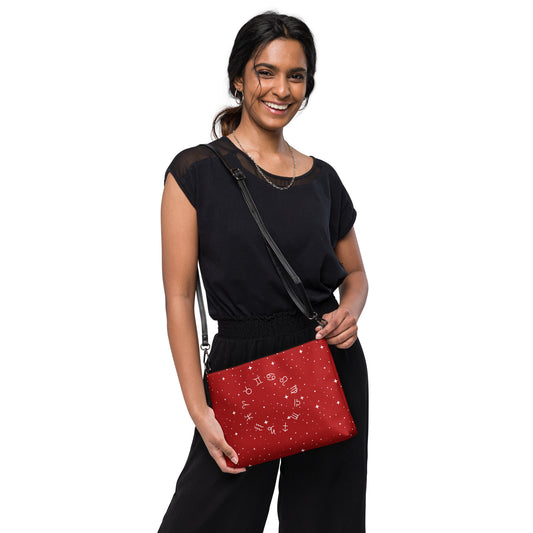 White Star Zodiac Fire Red Crossbody Bag