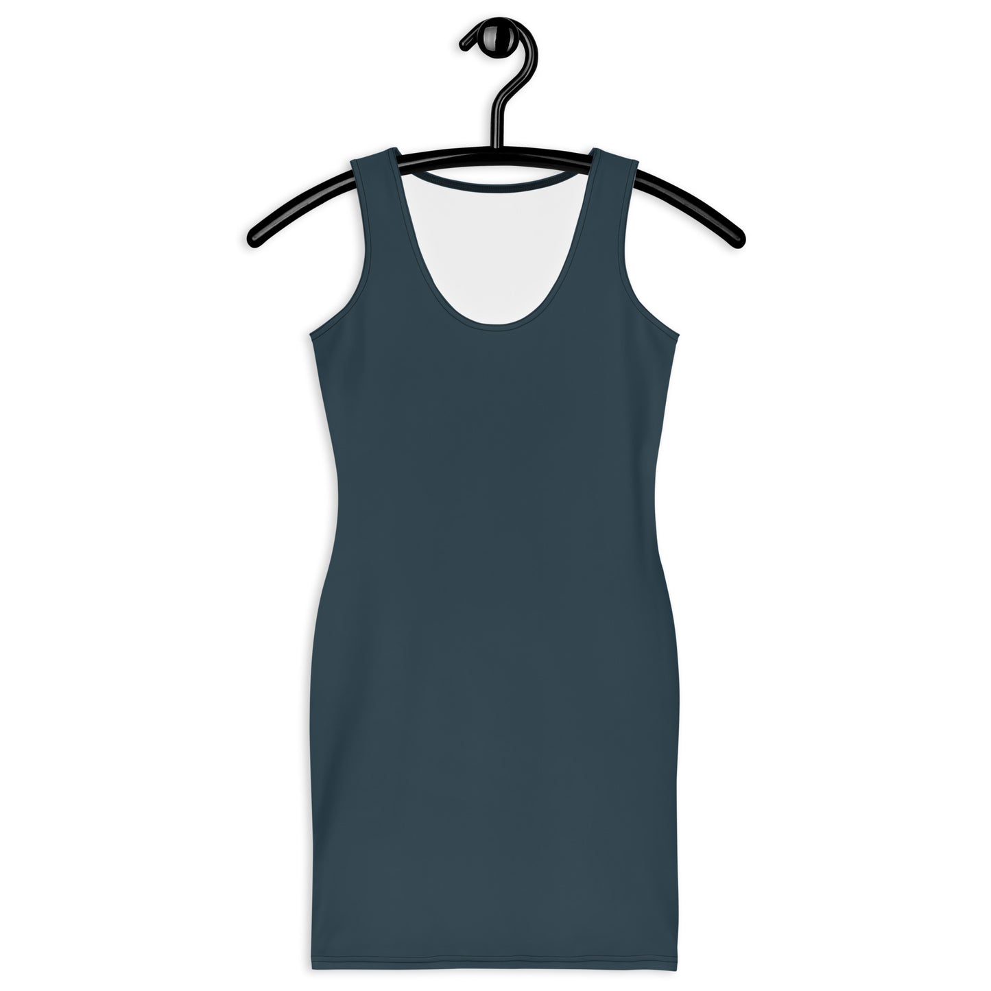 Winter Blue Fitted Dress-front-hanger