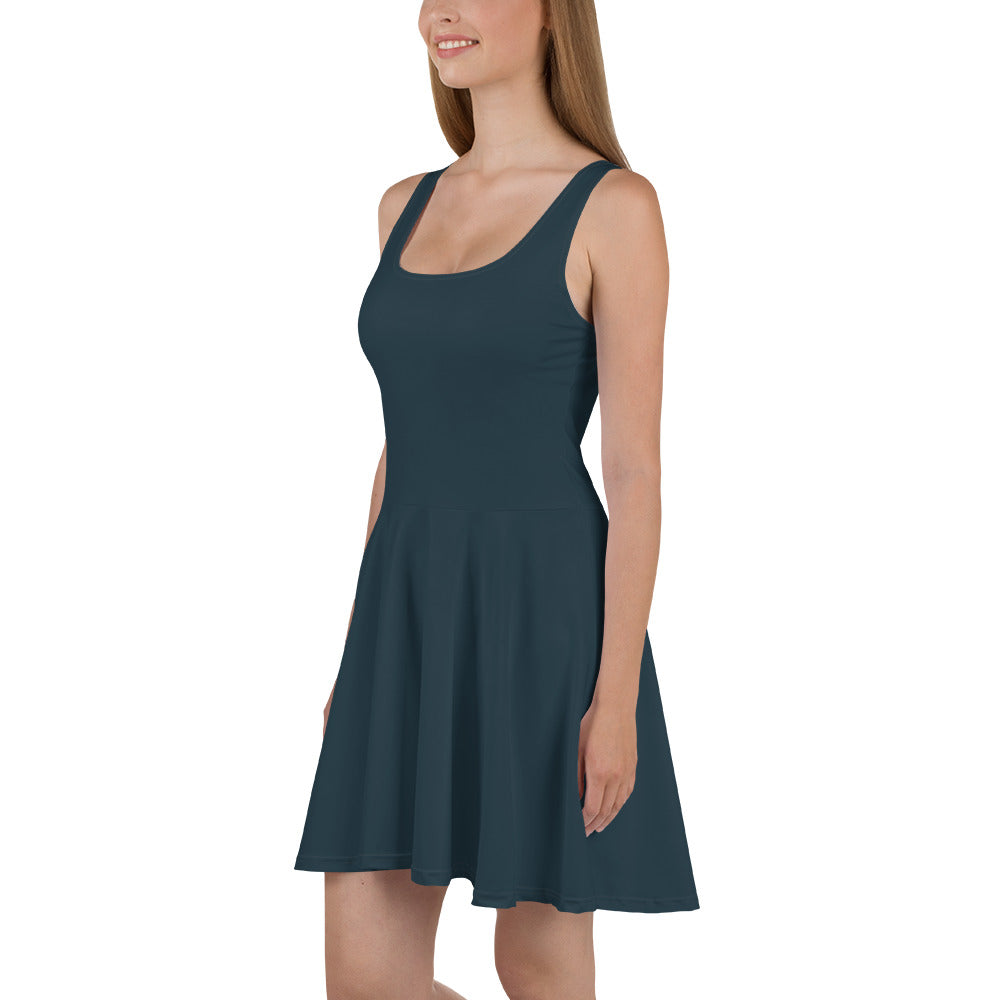 Winter Blue Skater Dress left