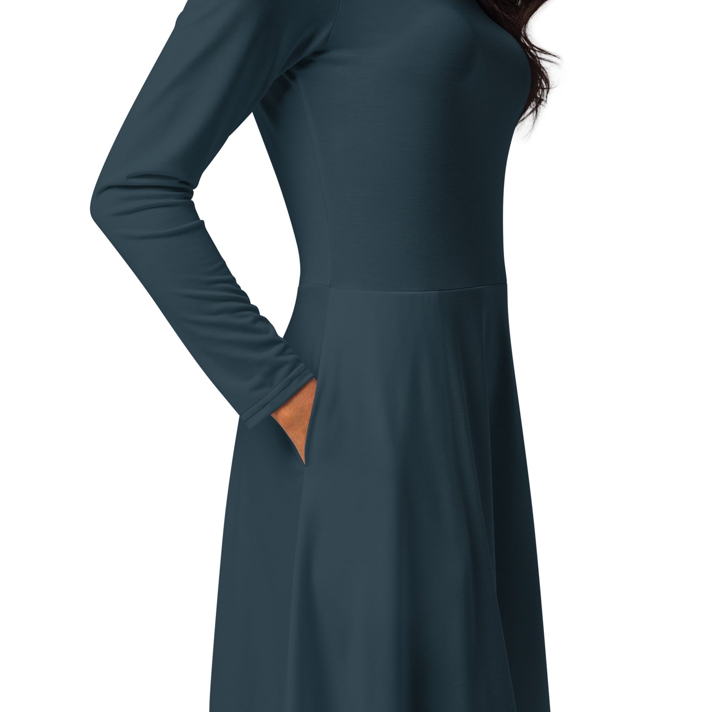 Winter blue-long-sleeve-midi-dress-product-details-3