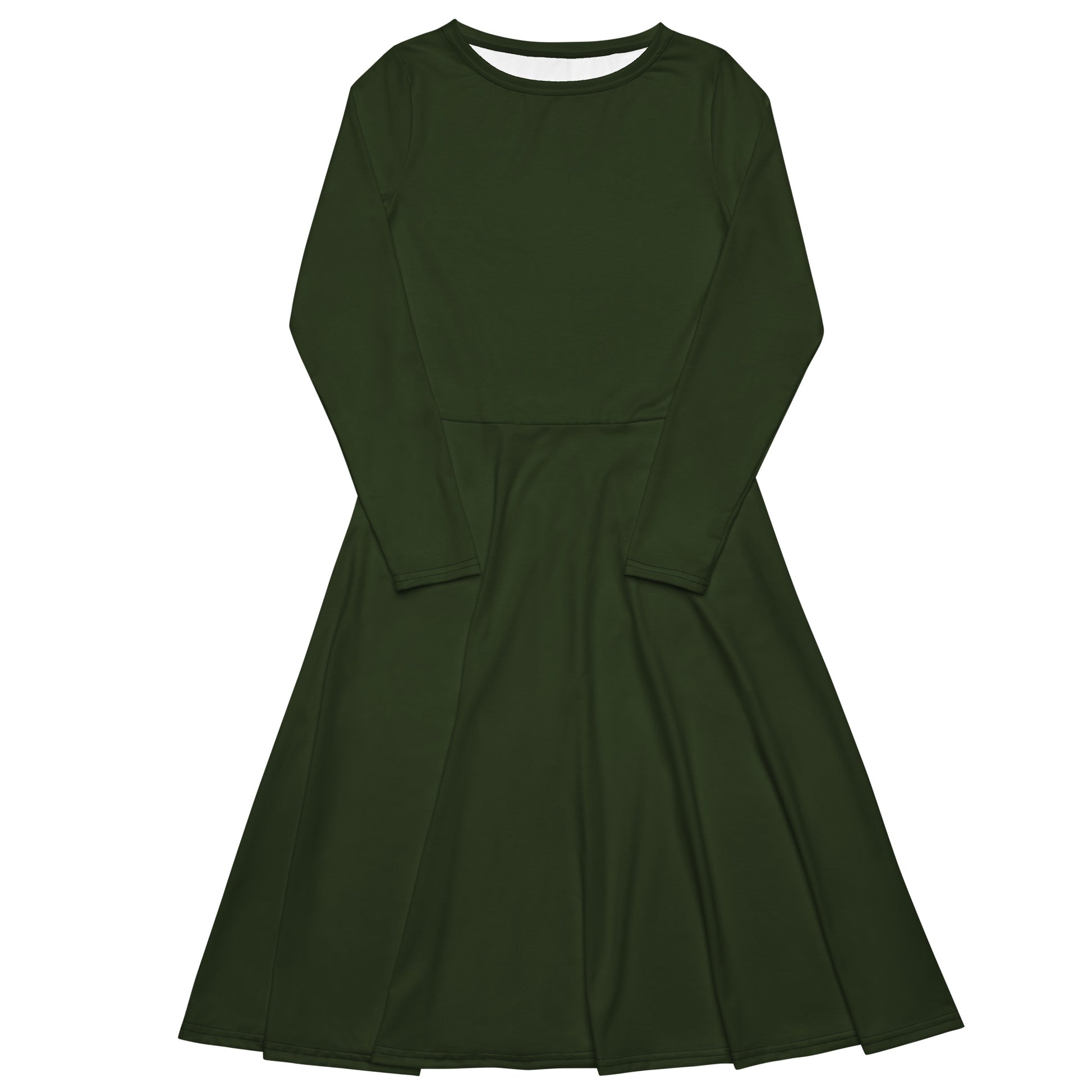 Wood Green long-sleeve-midi-dress-front