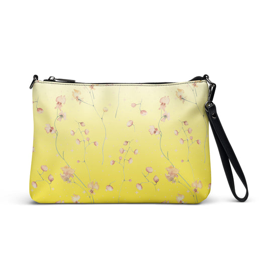 Yellow Botanical Flower Star Crossbody Bag