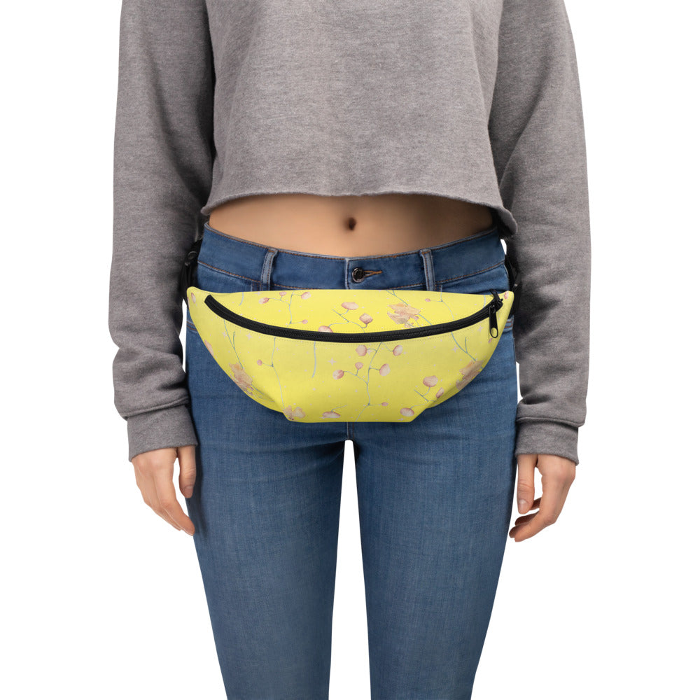 Yellow Botanical Flower Star Fanny Pack