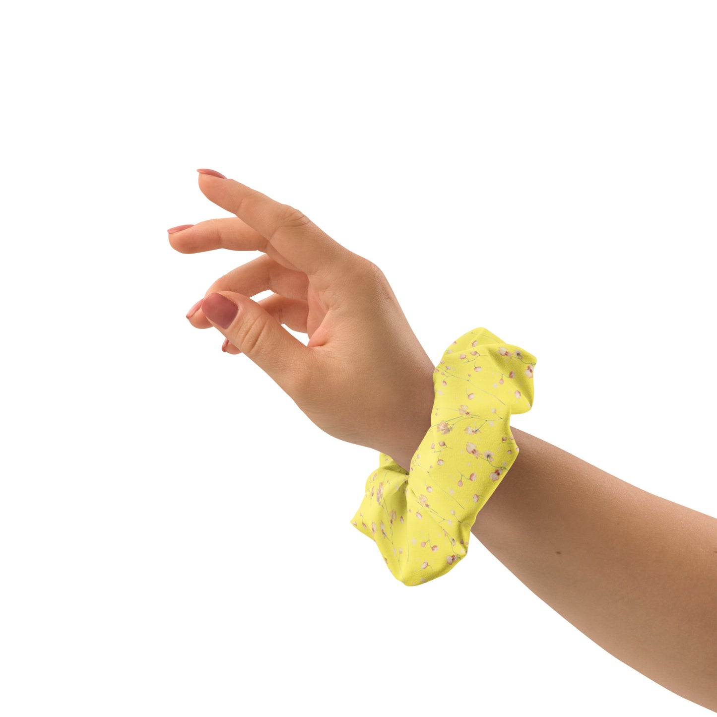 Yellow Botanical Flower Star Scrunchie