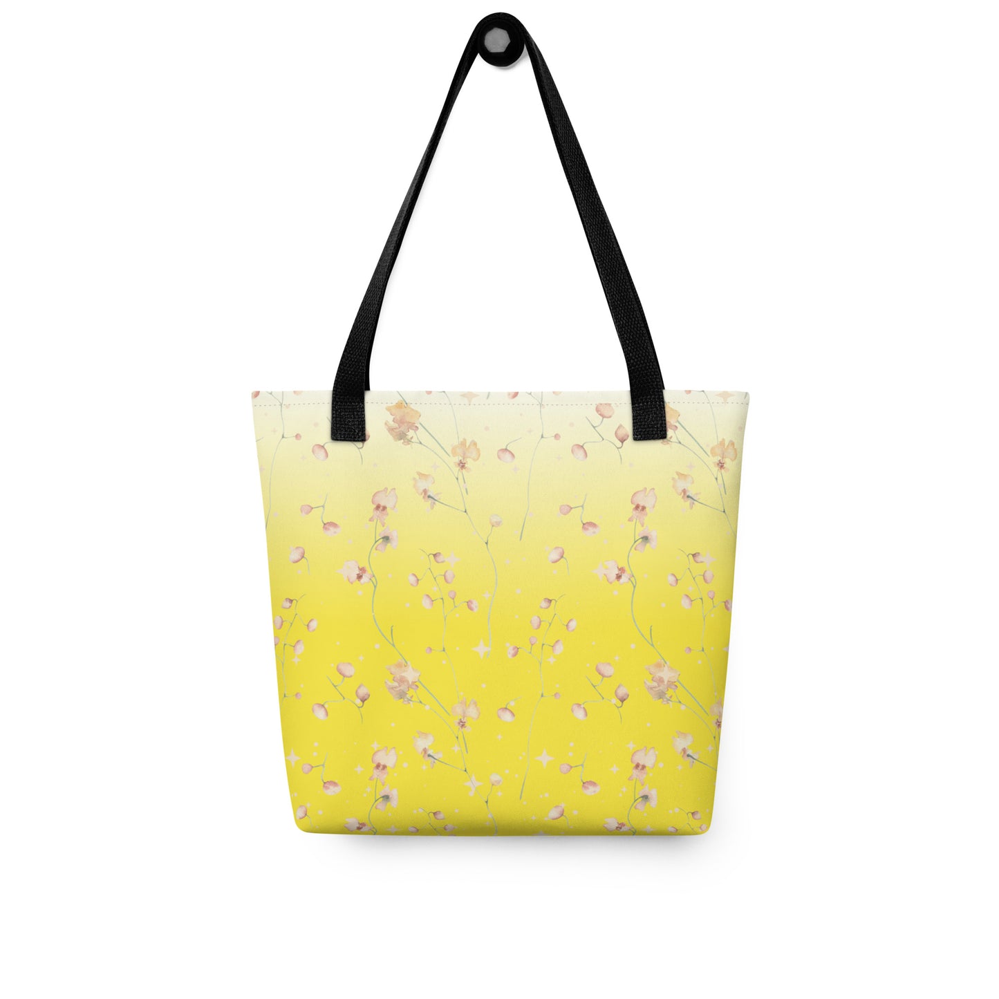Yellow Botanical Flower Tote Bag