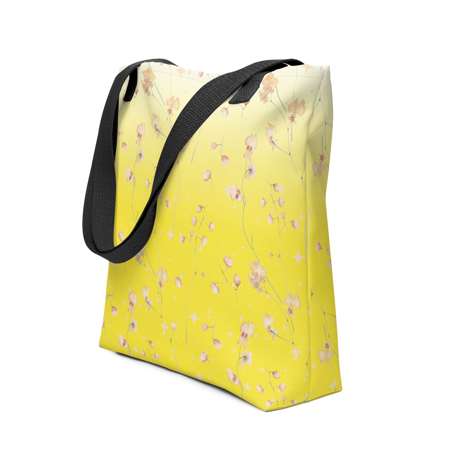 Yellow Botanical Flower Tote Bag