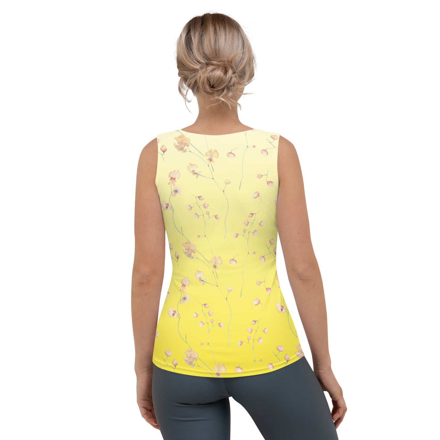 Yellow Botanical Flower Star Tank Top