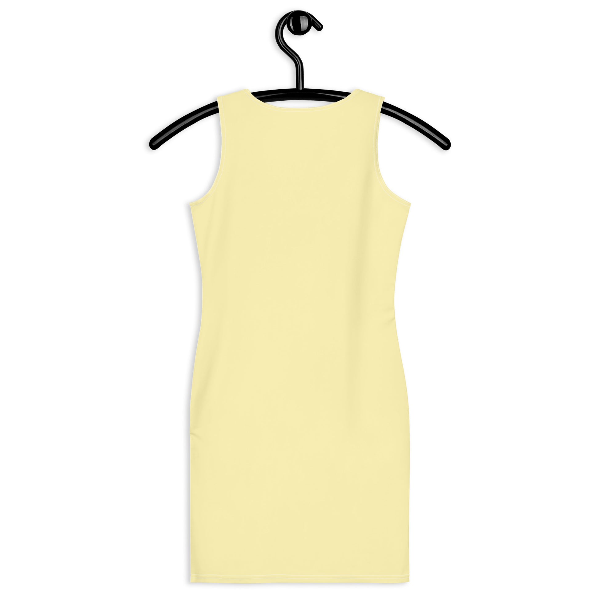 Yellow Glow Fitted Dress-back-hanger