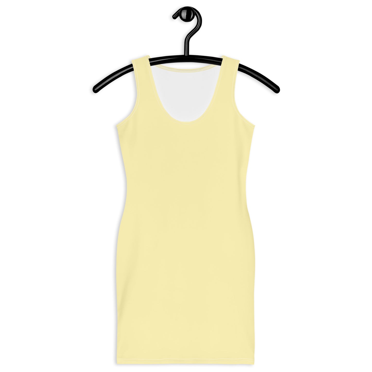 Yellow Glow Fitted Dress-front-hanger