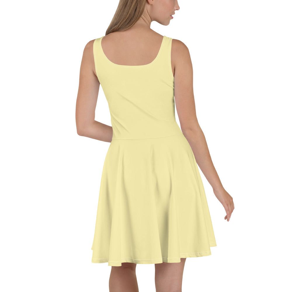 Yellow Glow Skater Dress -back