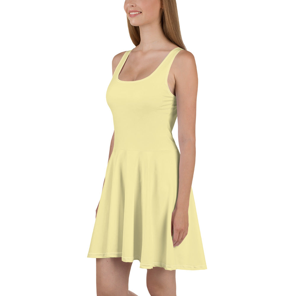 Yellow Glow Skater Dress left