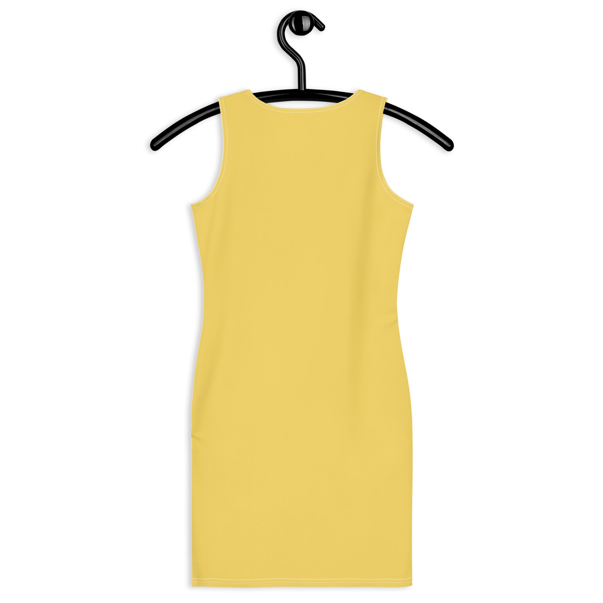 Yellow Star Fitted Dress-back-hanger