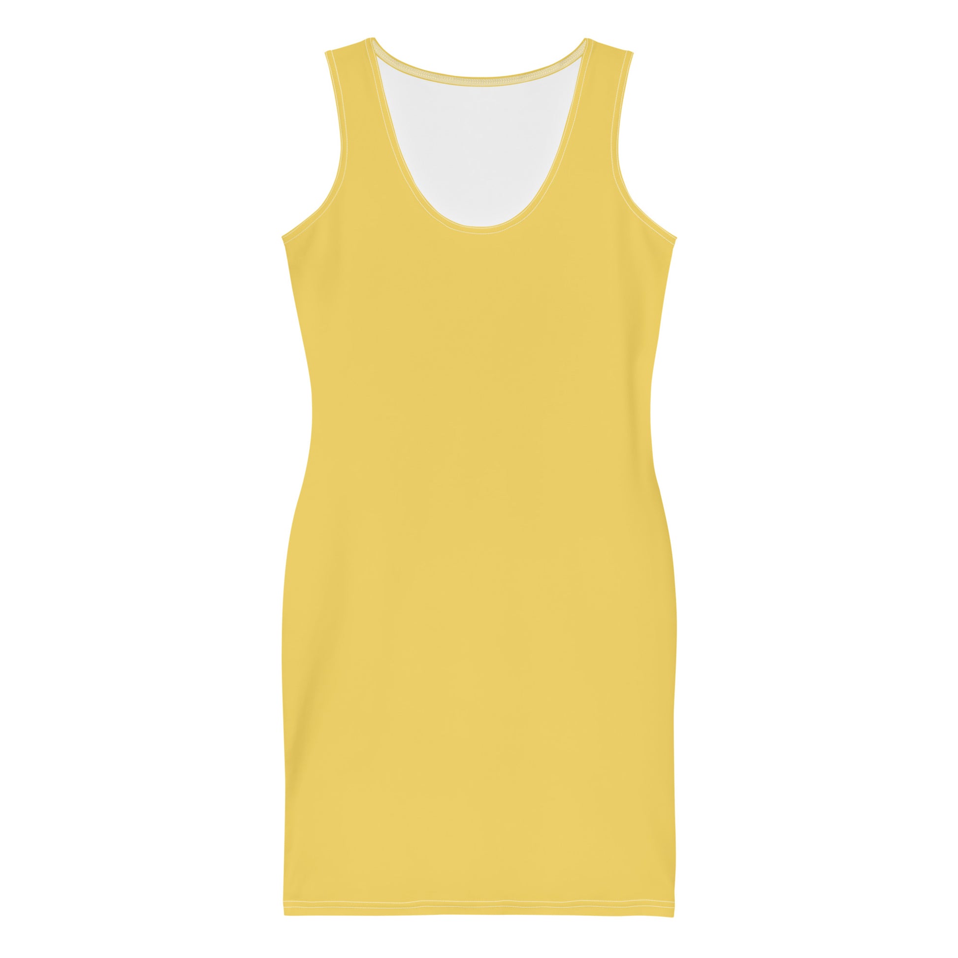 Yellow Star Fitted Dress-front-flat