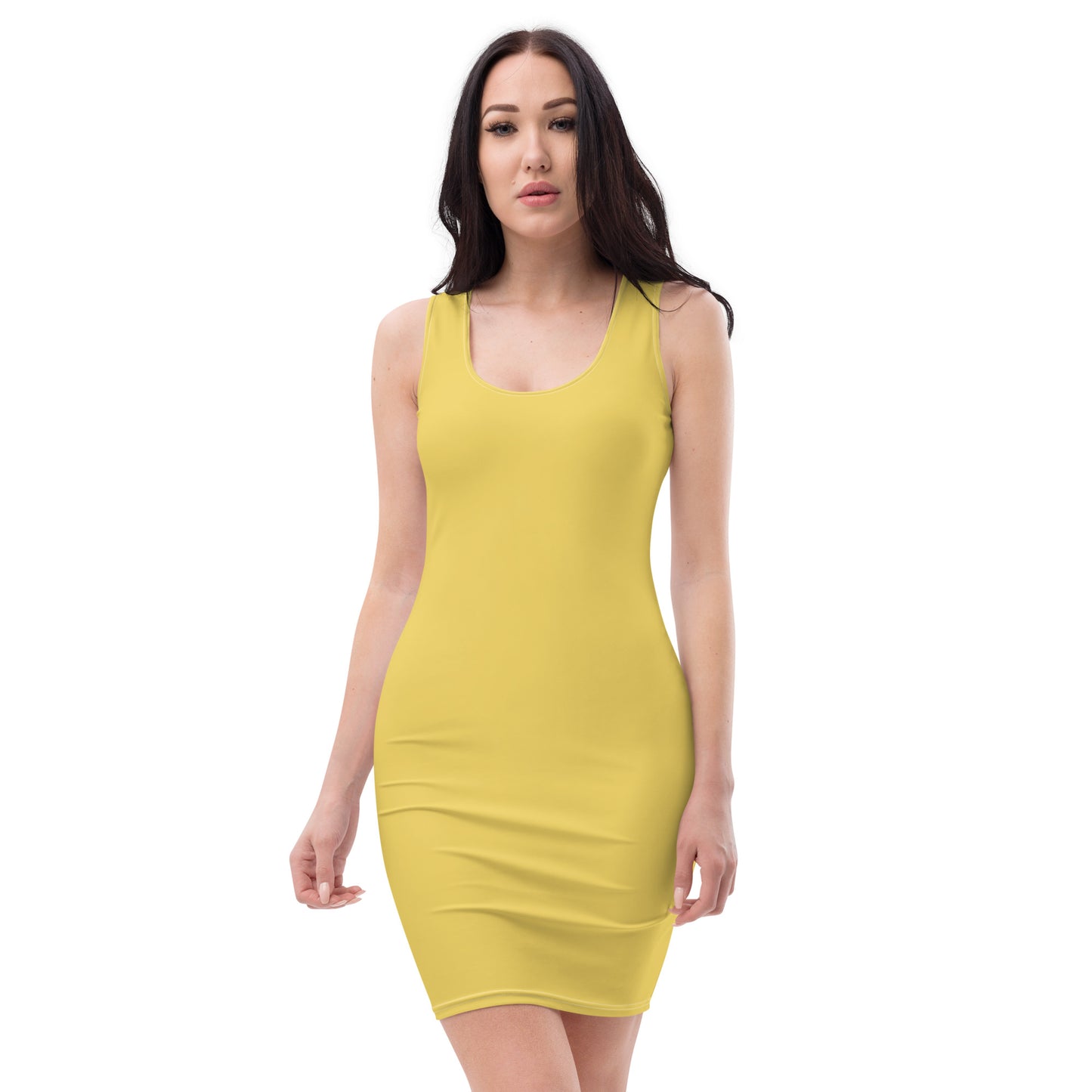 Yellow Star Fitted Dress-front