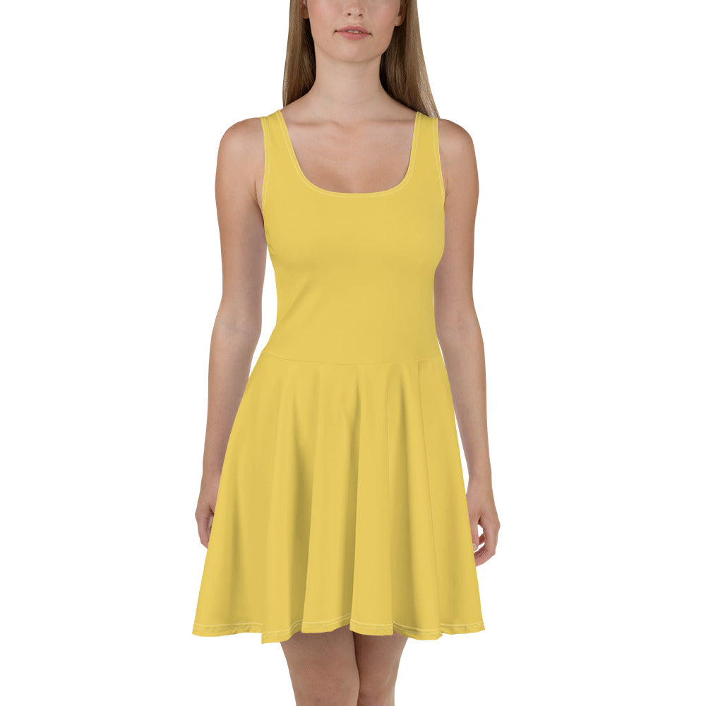 Yellow Star Skater Dress -front