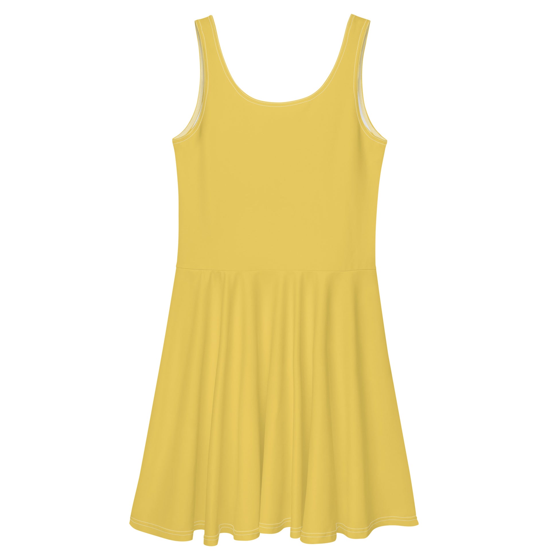 Yellow Star Skater Dress back