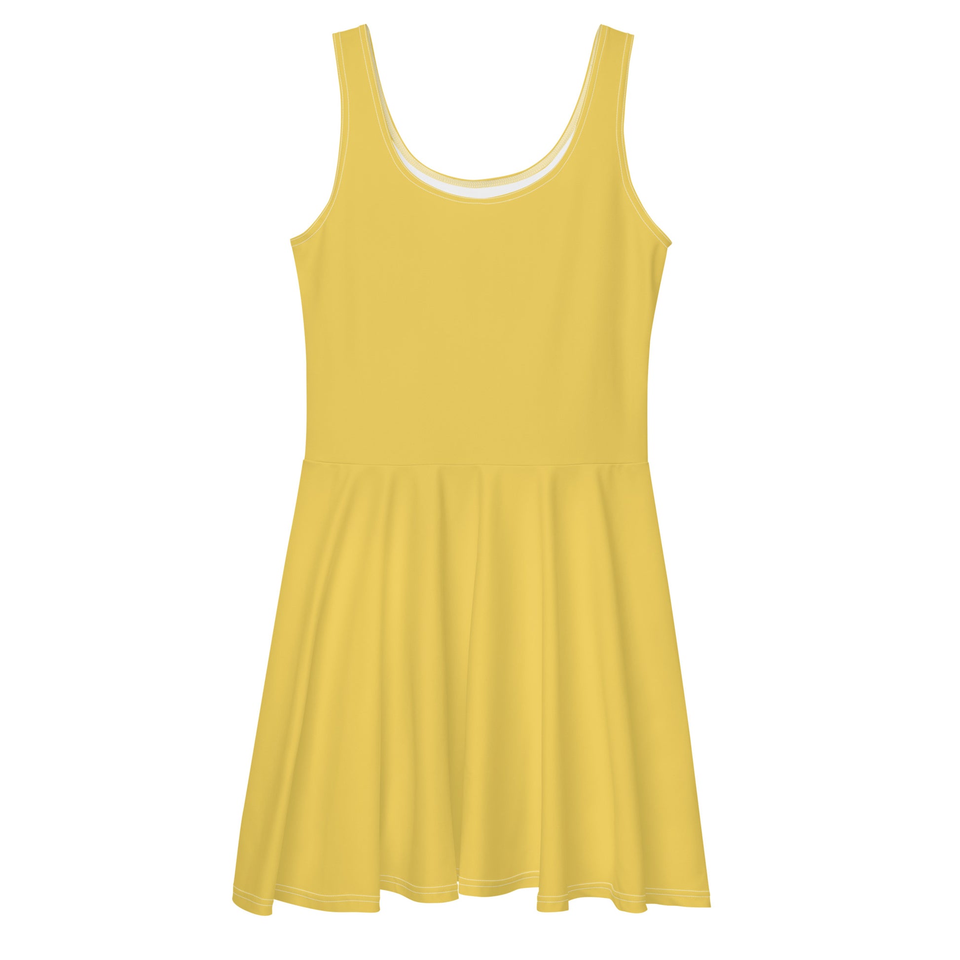 Yellow Star Skater Dress front