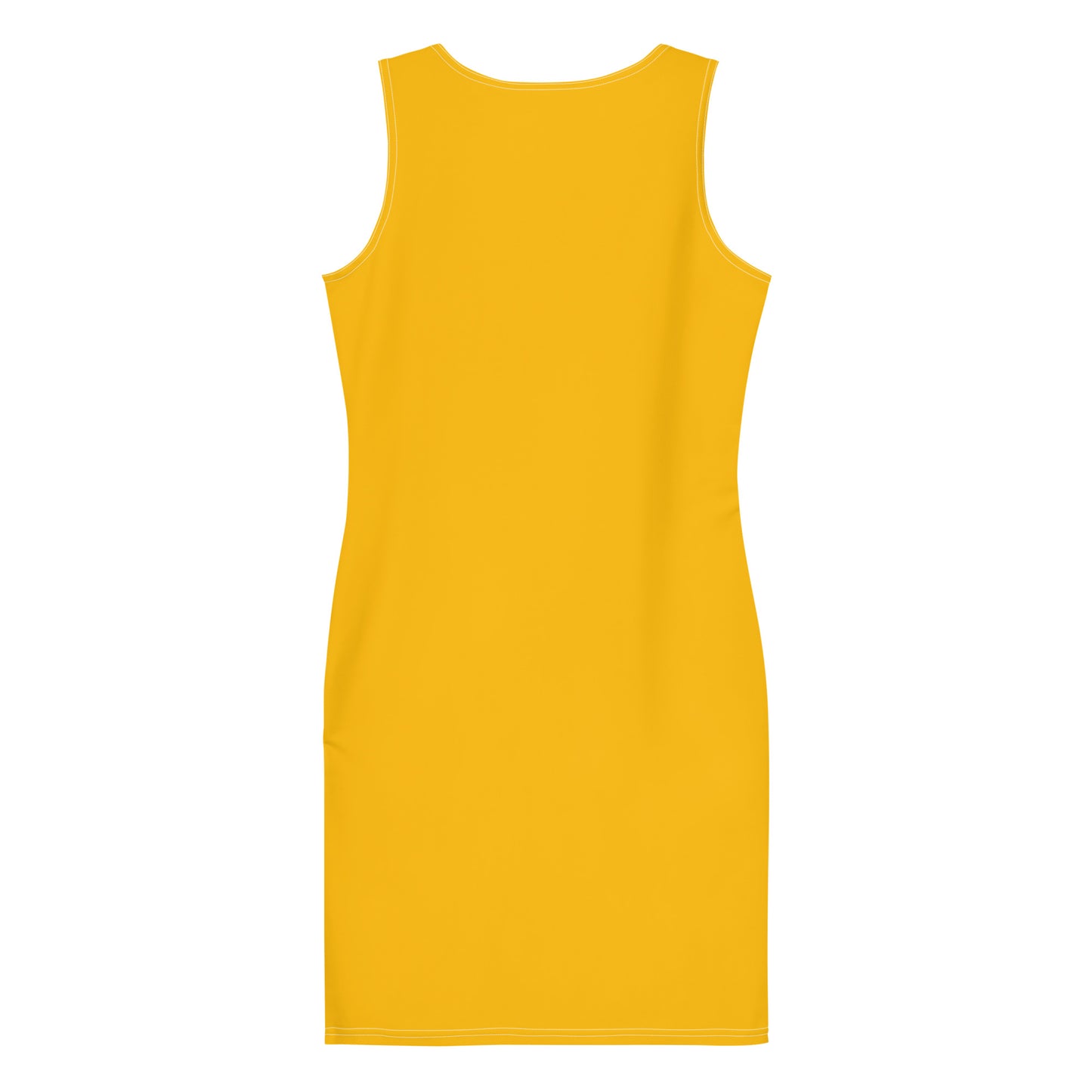 Yellow Sun Fitted Dress-back-flat