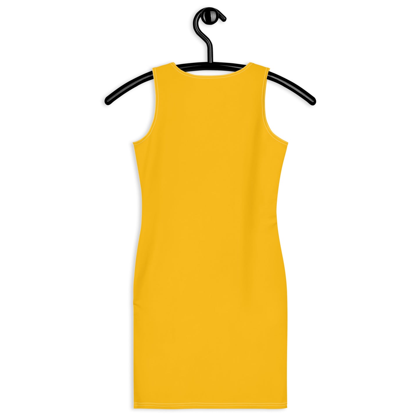 Yellow Sun Fitted Dress-back-hanger