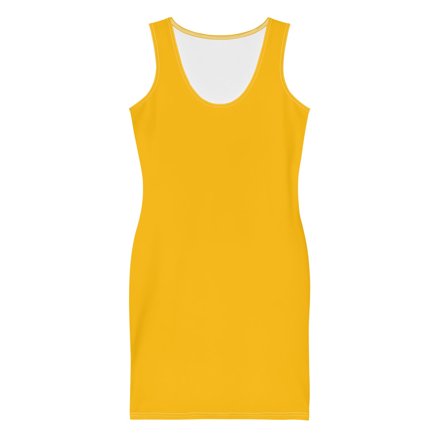 Yellow Sun Fitted Dress-front-flat