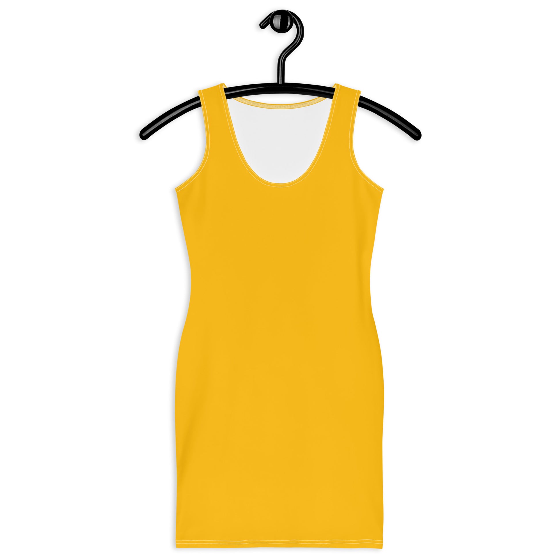 Yellow Sun Fitted Dress-front-hanger