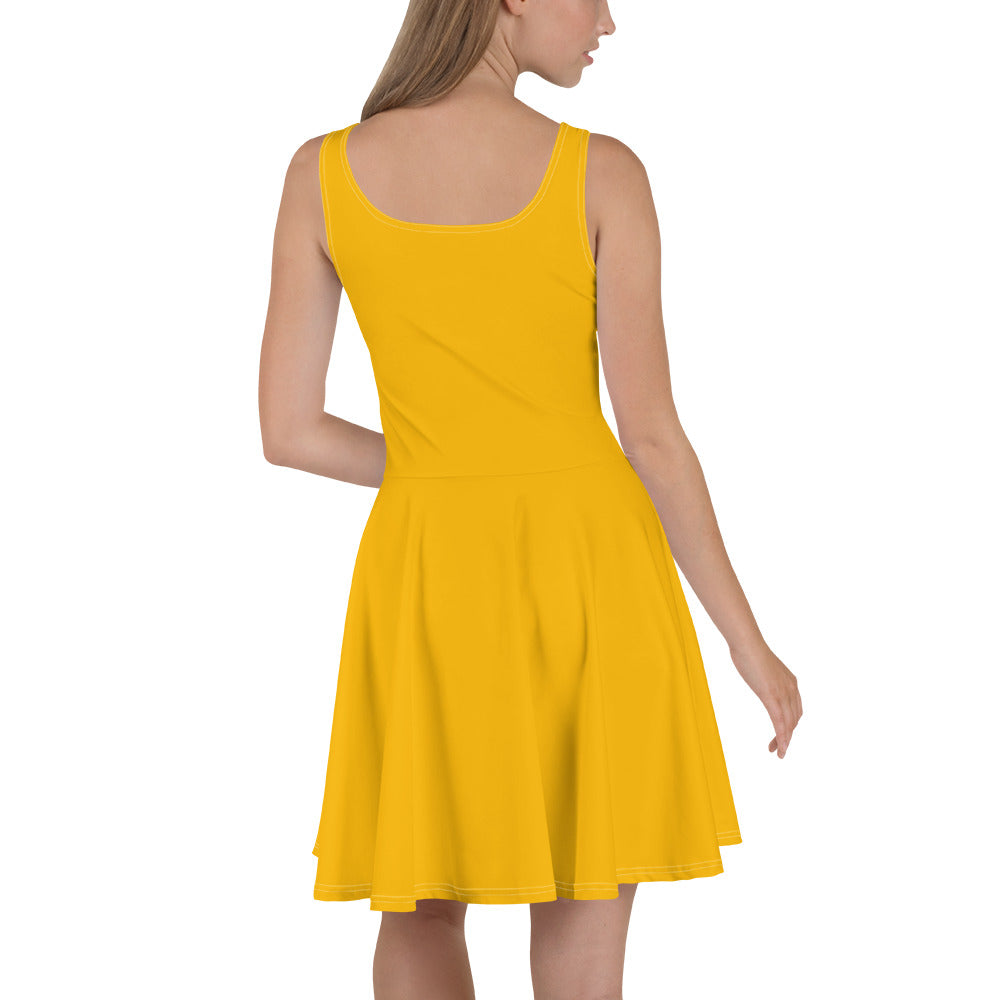 Yellow Sun Skater Dress -back