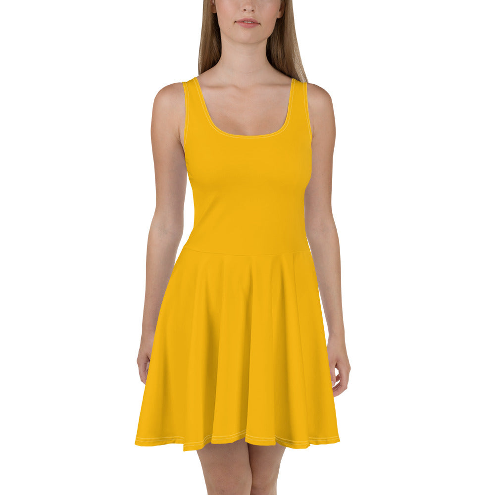 Yellow Sun Skater Dress -front