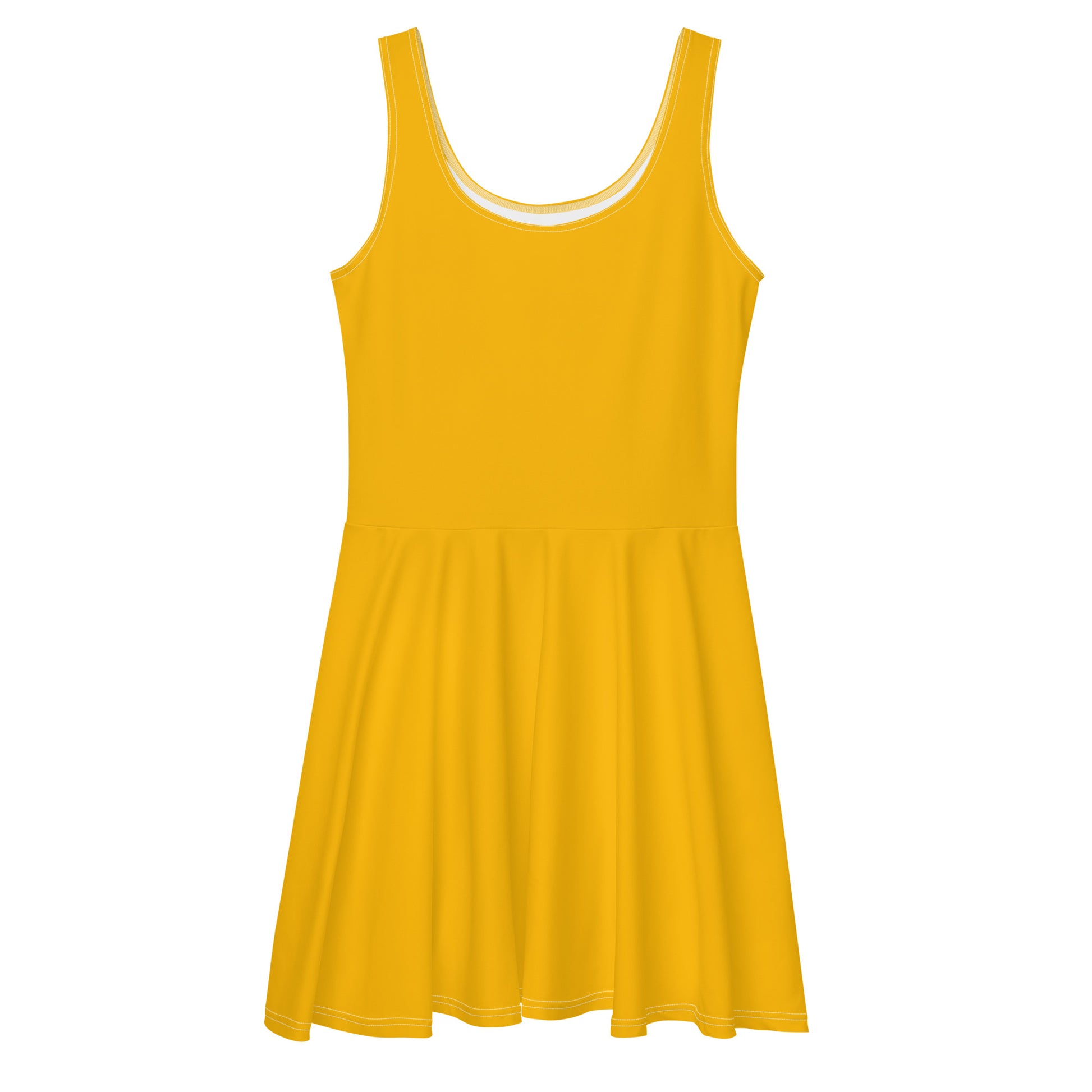 Yellow Sun Skater Dress front