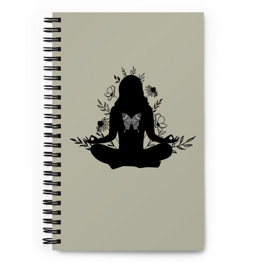 Yoga Butterfly spiral-notebook-white-front