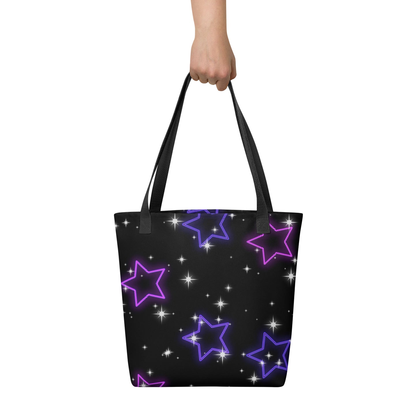 Neon Star Tote Bag