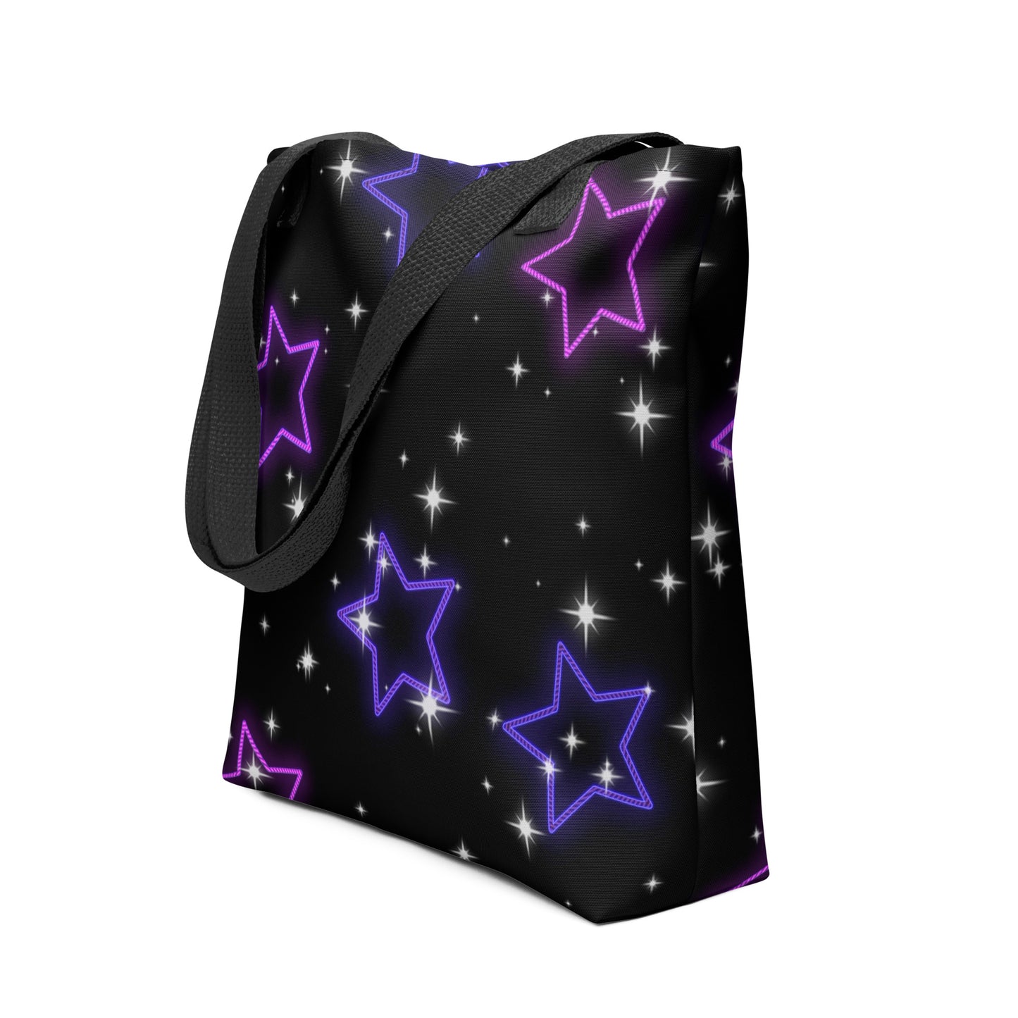 Neon Star Tote Bag