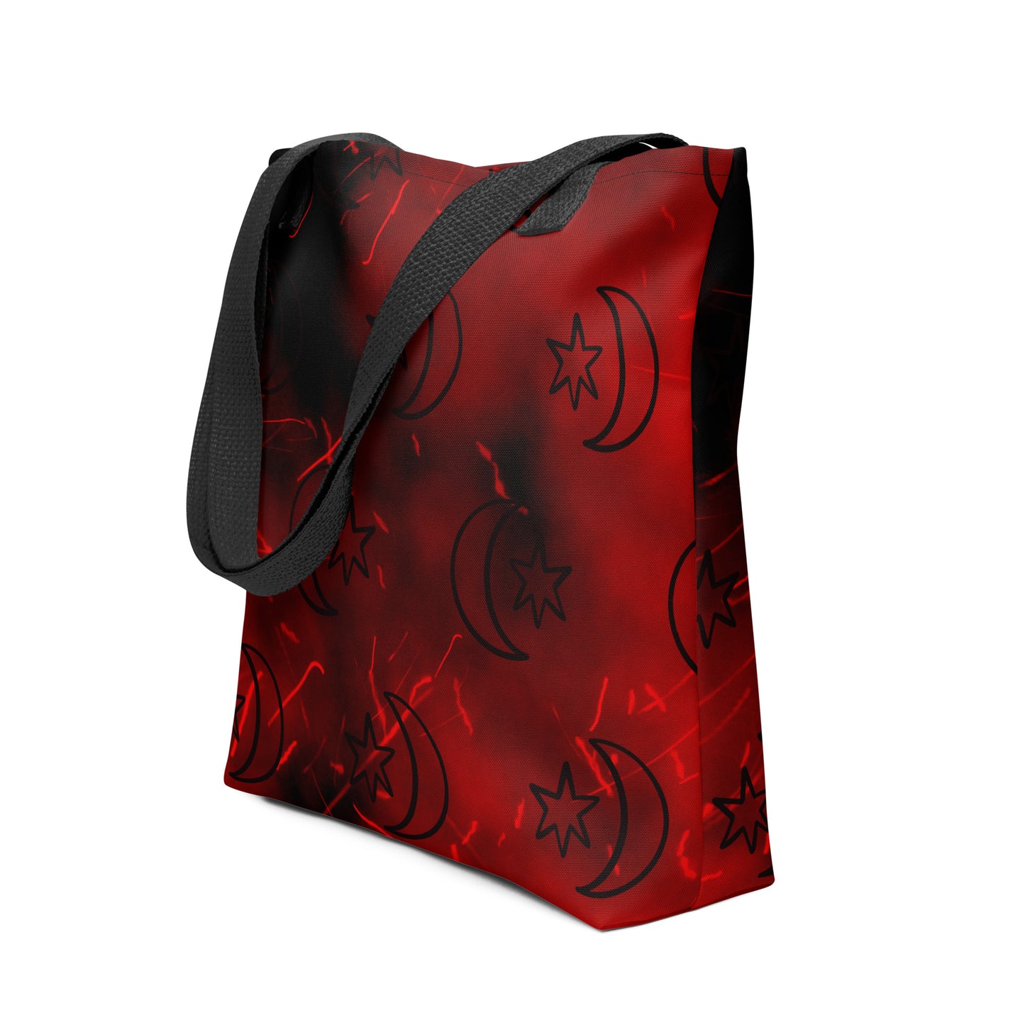 Red Moon Star Tote Bag