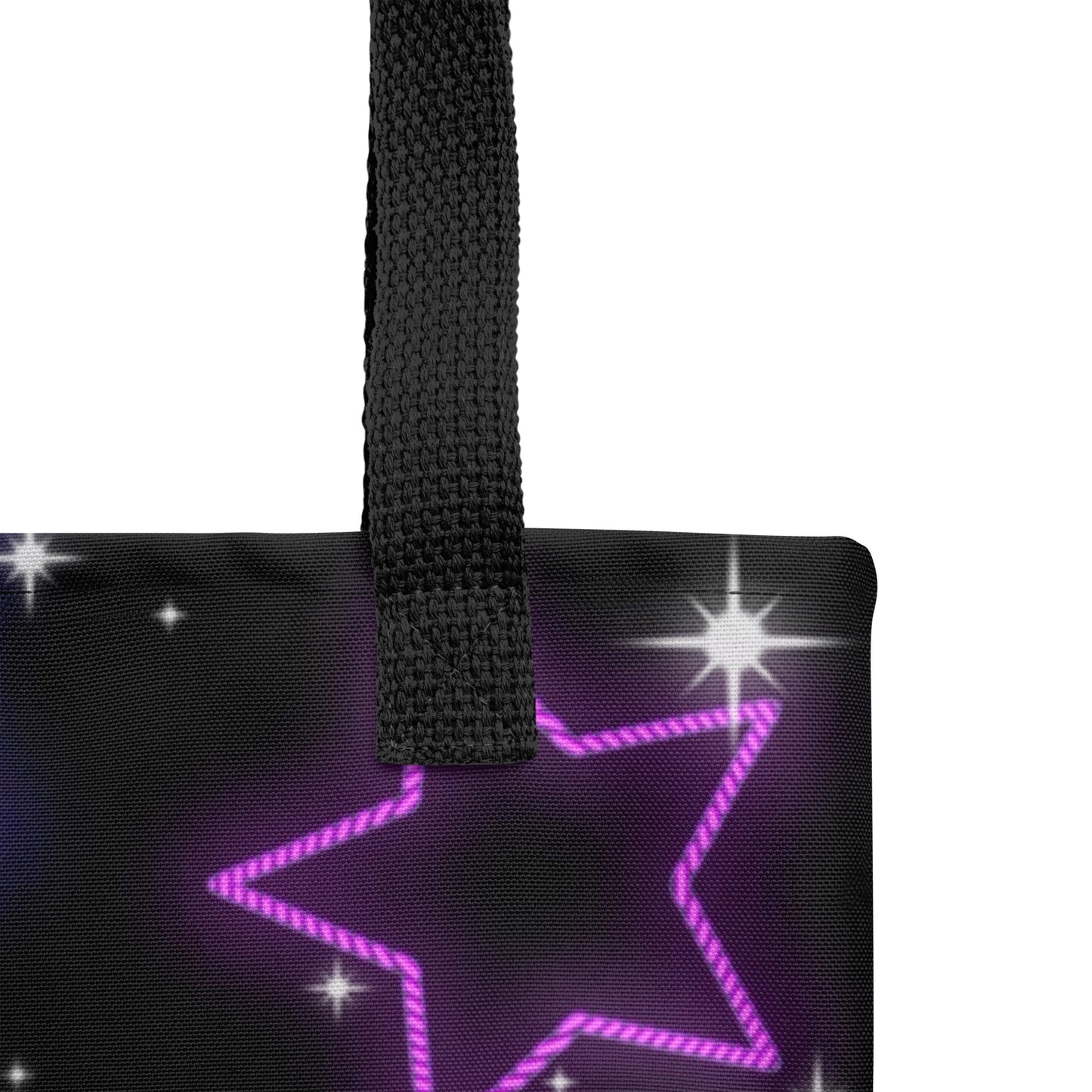 Neon Star Tote Bag