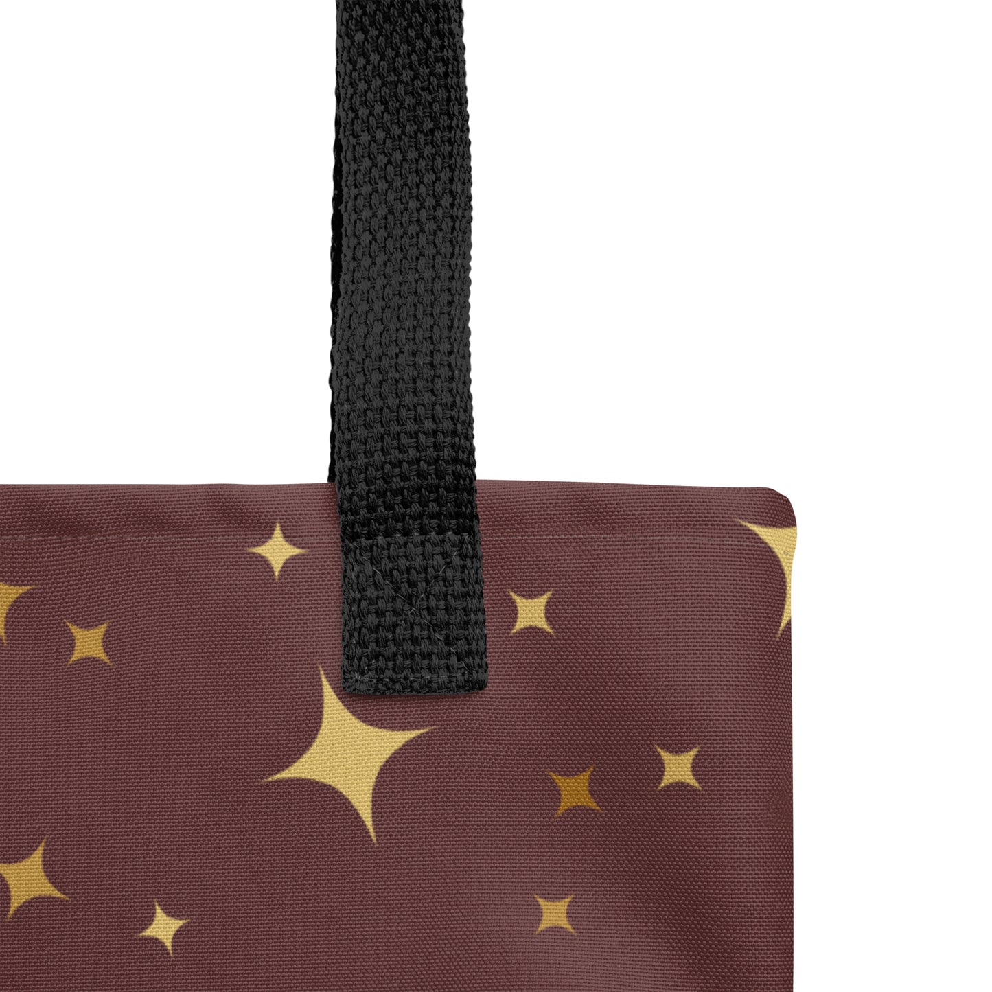 Burgundy Gold Star Tote Bag