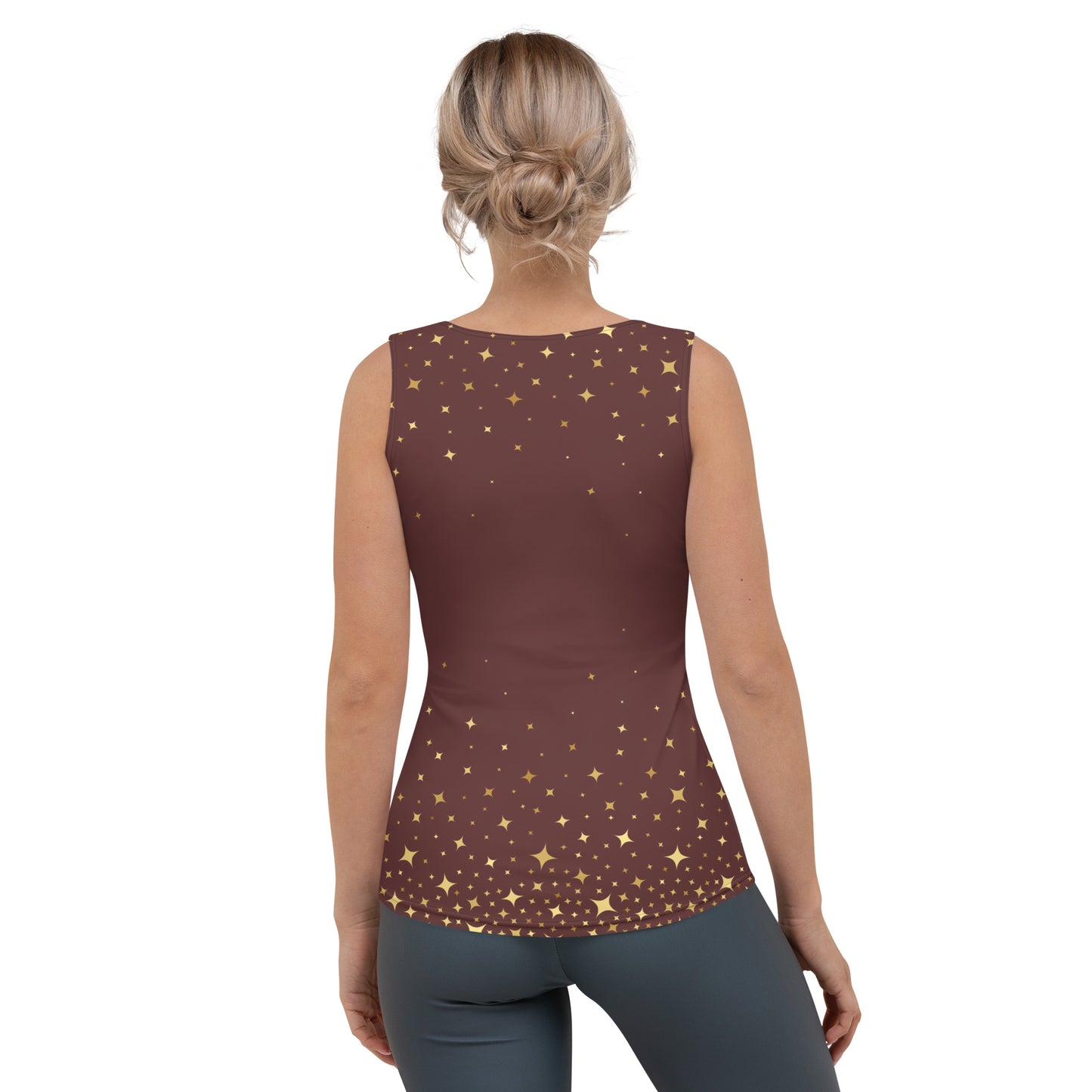 Burgundy Gold Star Tank Top