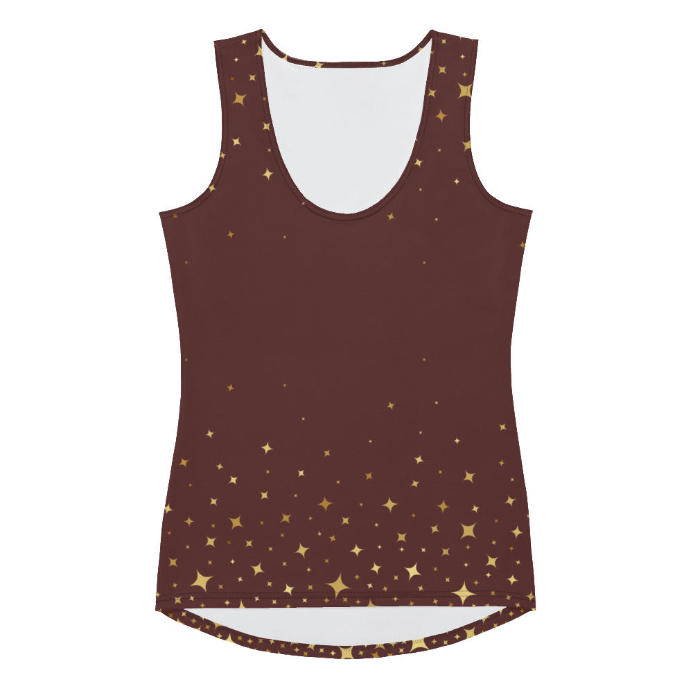 Burgundy Gold Star Tank Top