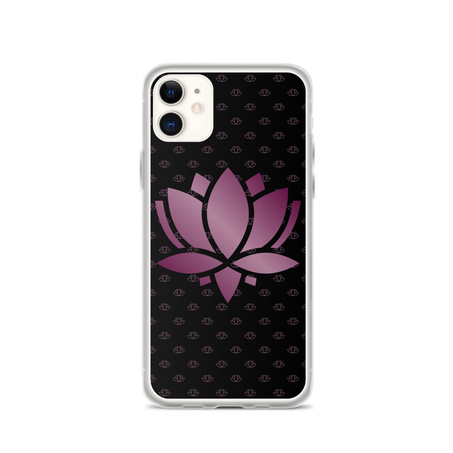 Lotus Flower Black Purple Power Clear Case for iPhone®