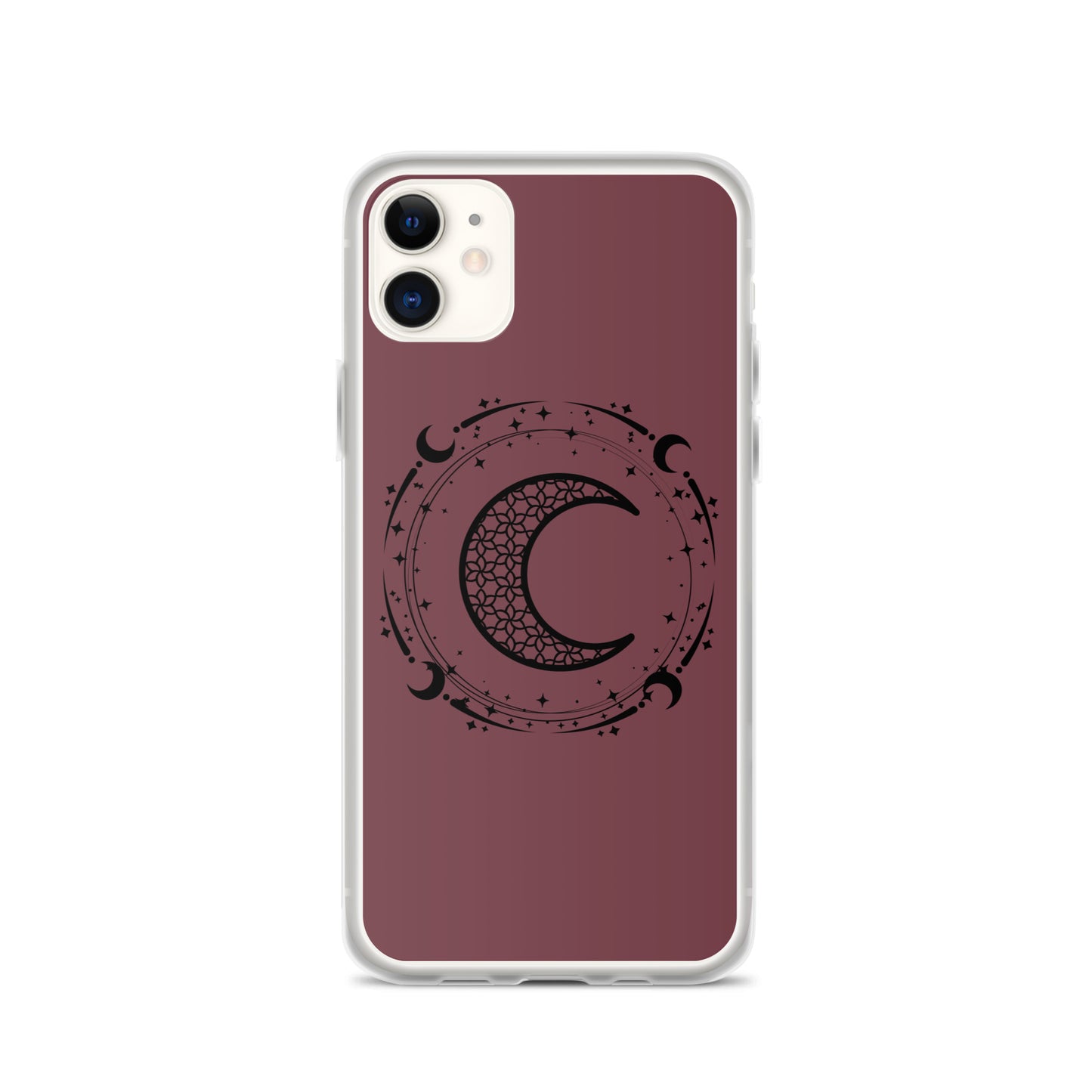 Moon Star Circle Purple Peace Clear Case for iPhone®