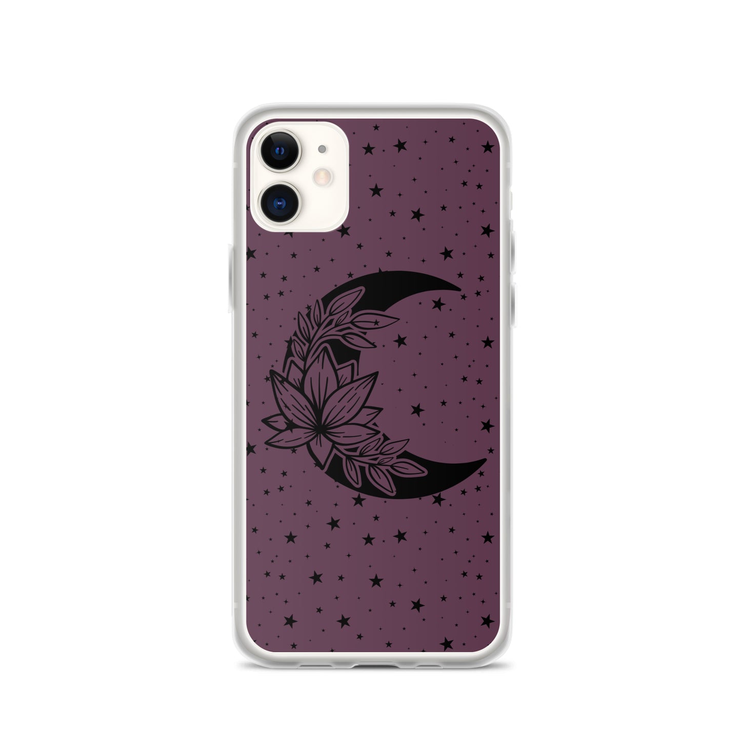 Floral Moon Star Purple Play Clear Case for iPhone®