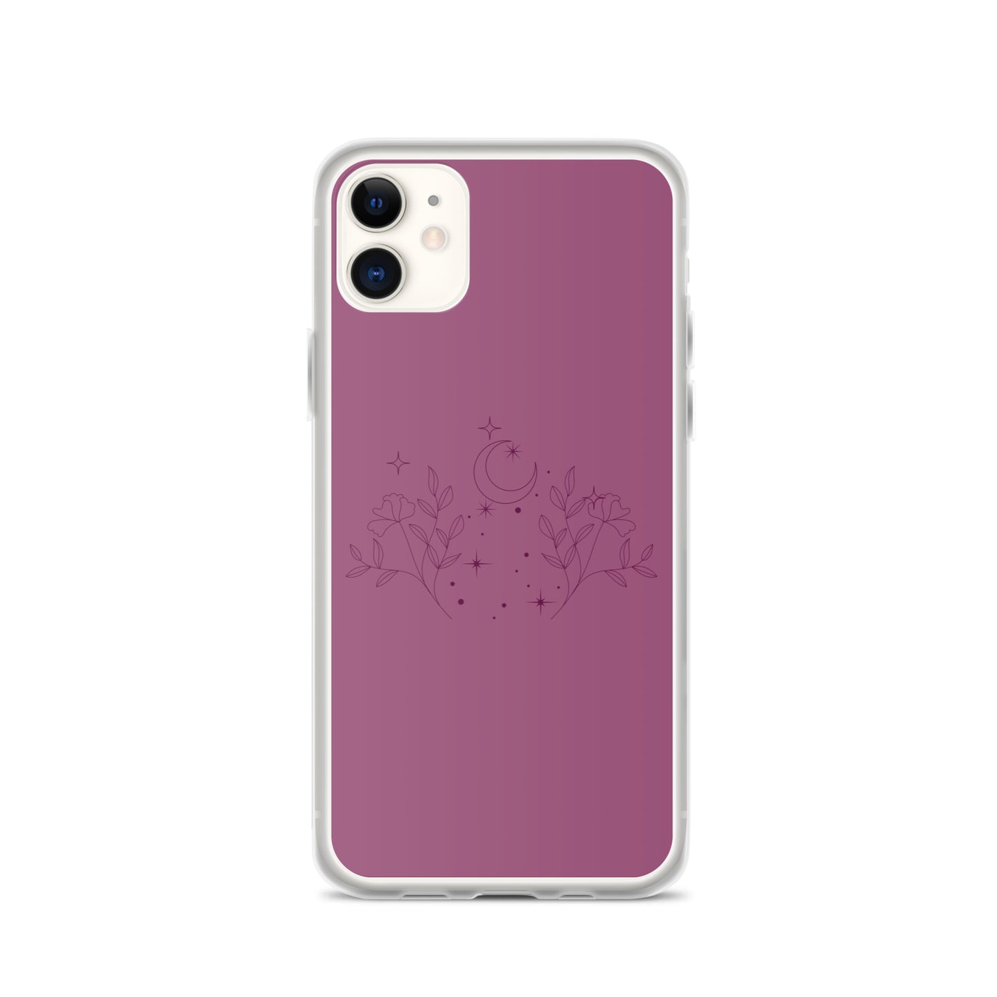 Flower Moon Warm Pink Clear Case for iPhone®