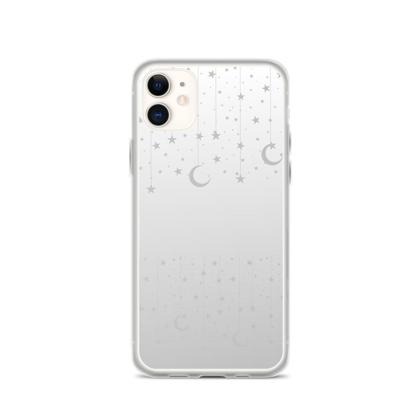 Silver Grey Moon Star Clear Case for iPhone®