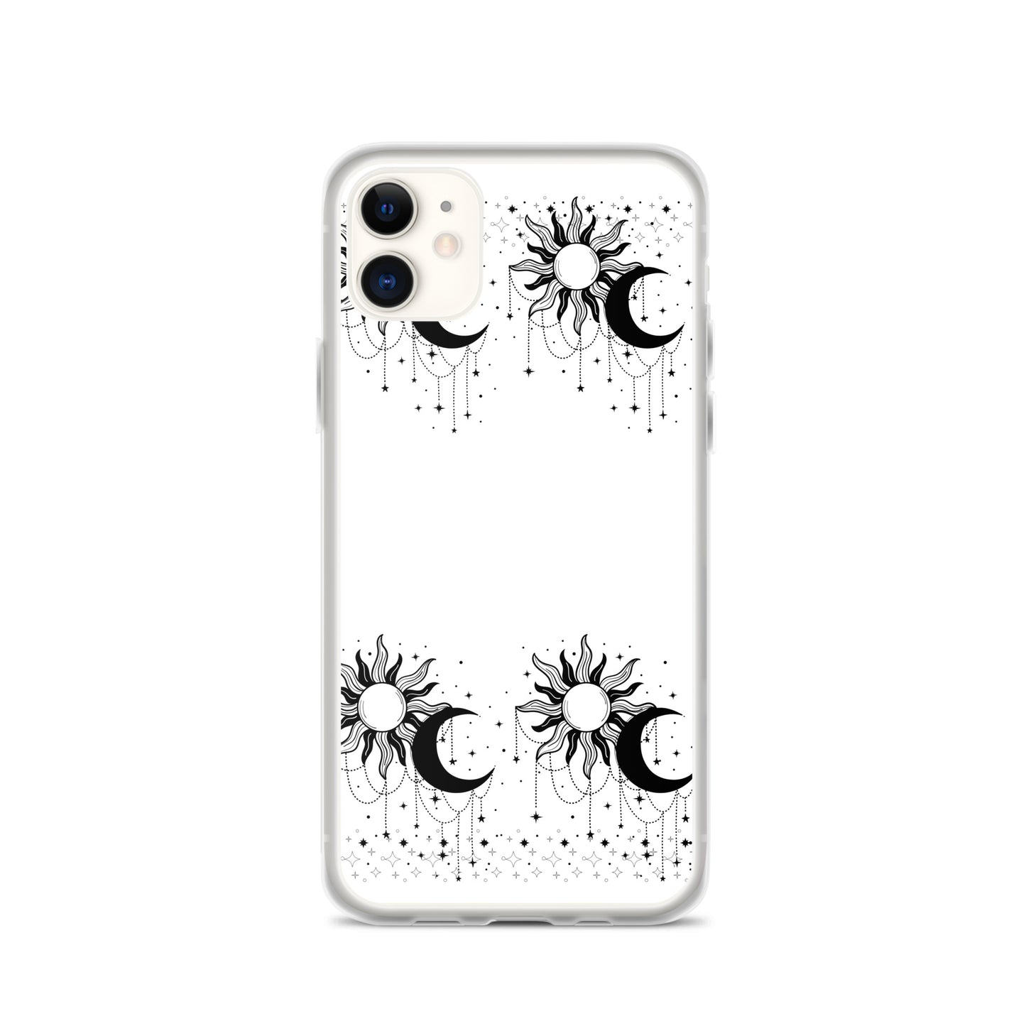 Black White Sun Moon Clear Case for iPhone®