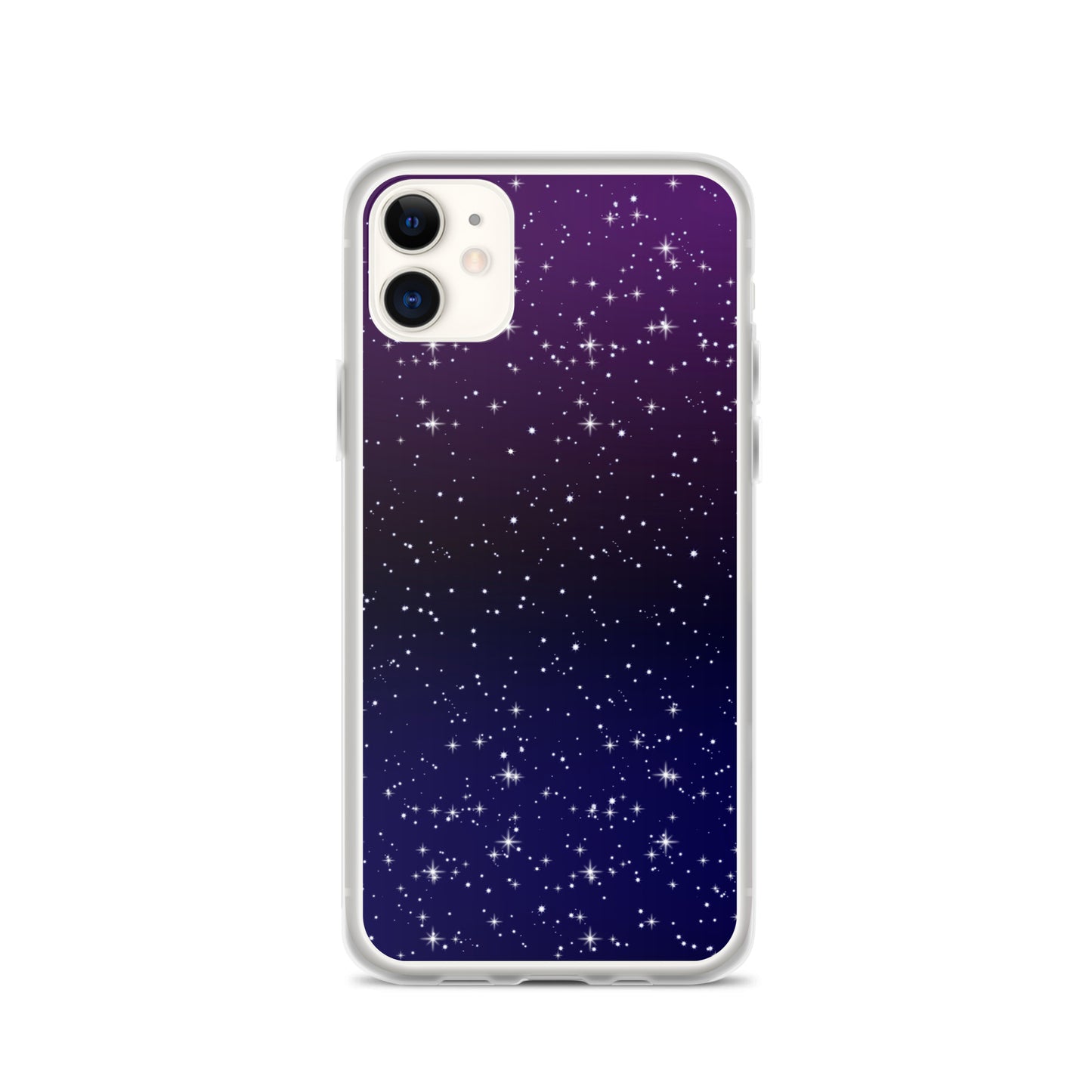 Purple Black Star Galaxy Clear Case for iPhone®