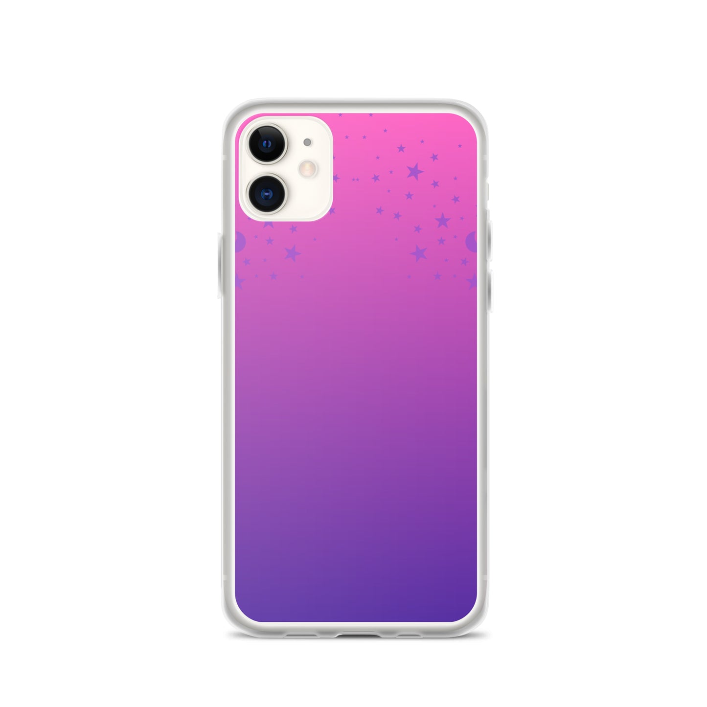 Purple Pink Gradient Star Clear Case for iPhone®