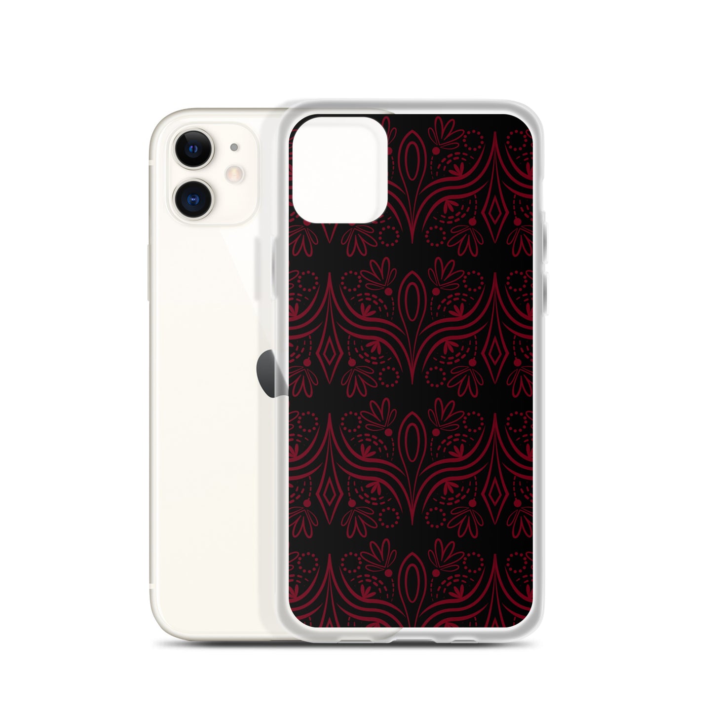 Geometric Black Star Red Clear Case for iPhone®