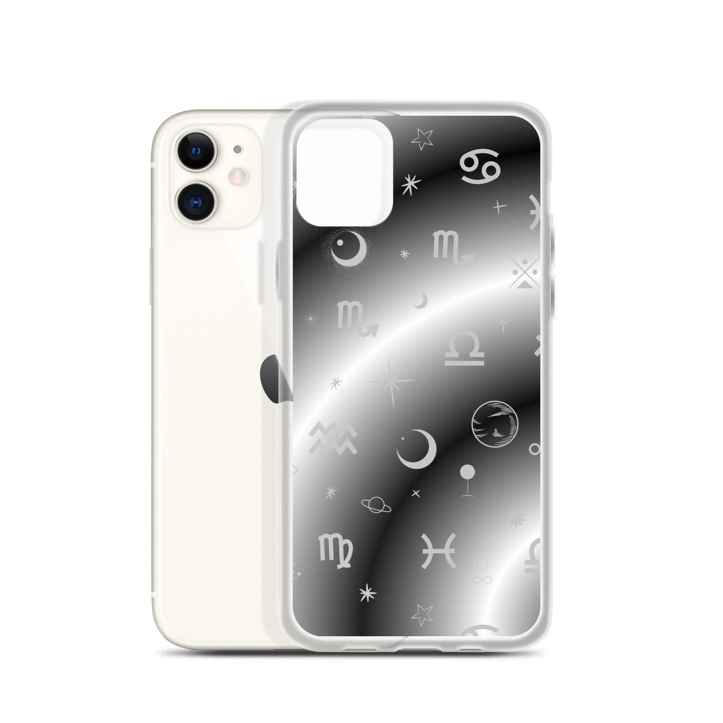 Black White Zodiac Clear Case for iPhone®