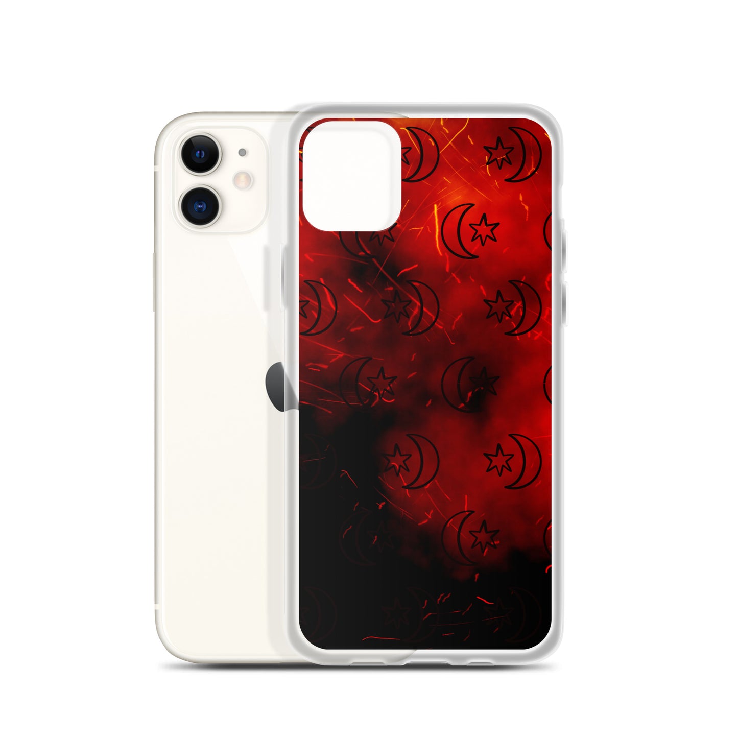 Red Moon Star Clear Case for iPhone®