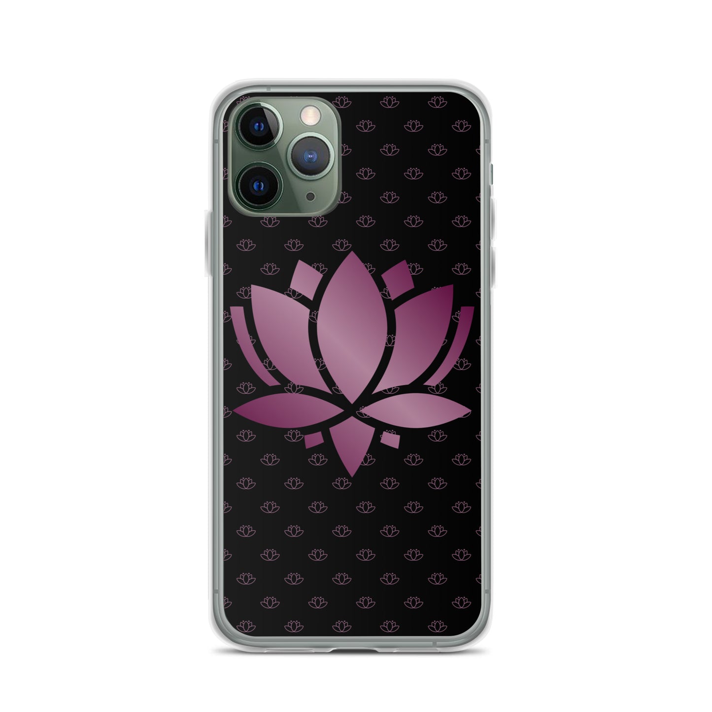 Lotus Flower Black Purple Power Clear Case for iPhone®